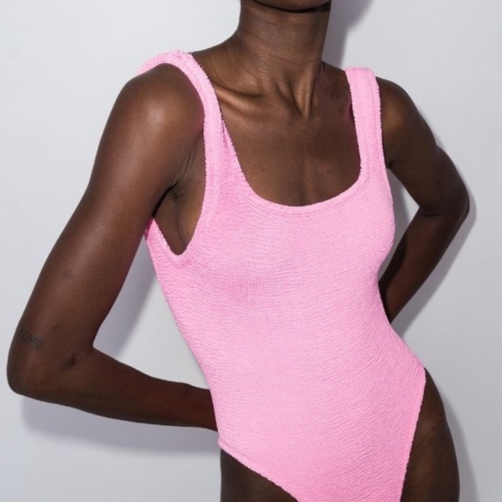 Hunza G Square Neck One-Piece - Bubblegum 💕
